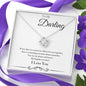 To My Darling - Happily Ever After - Love Knot Necklace